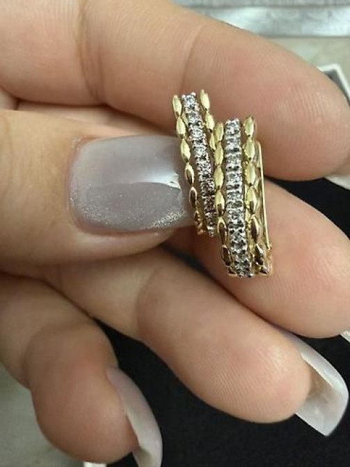 Серьги, Проба 585, Фианит, Женские Бишкек - изображение 11