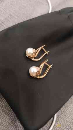 Золотые серьги с Россия - Материал: красное золото (визуально — Бишкек