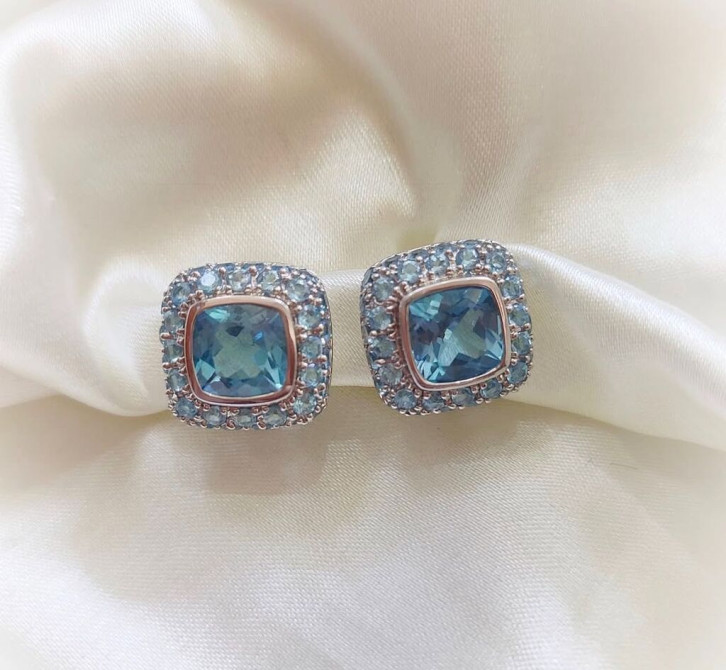 Серьги, Проба 585, Топаз, Женские, Новый Бишкек - изображение 1