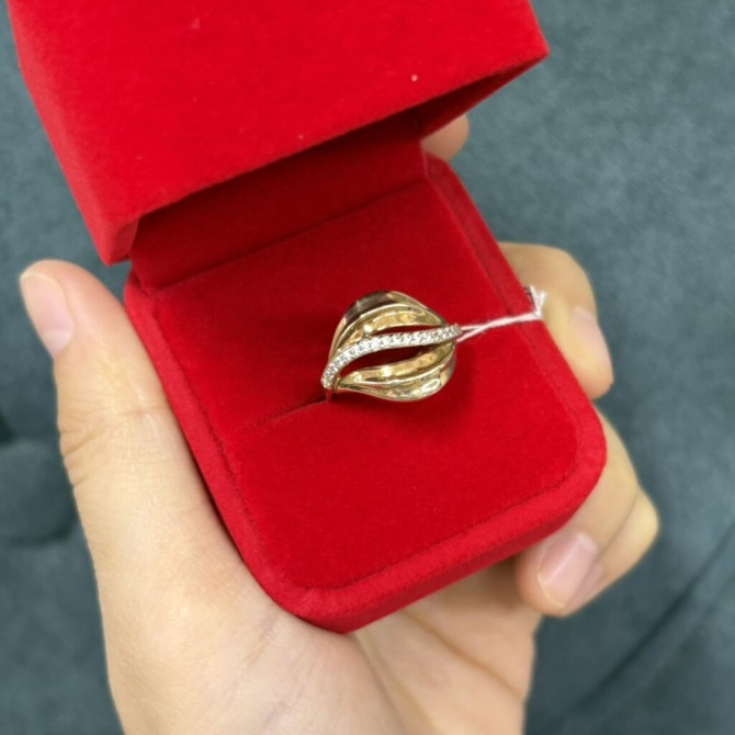 Кольцо, Коктейльное, Проба 375, Новый Бишкек - изображение 1