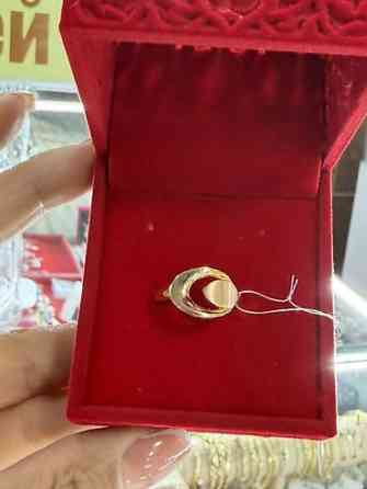 Золотое кольцо с резным узором “звёздочки” - Материал: жёлтое золото Бишкек