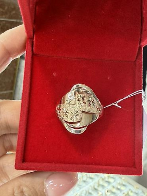 Золотое кольцо с резным узором “звёздочки” - Материал: жёлтое золото Бишкек - изображение 11