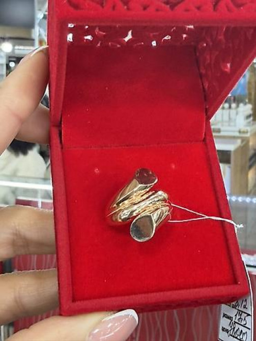 Золотое кольцо с резным узором “звёздочки” - Материал: жёлтое золото Бишкек - изображение 23