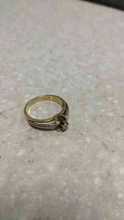 Кольцо с бриллиантом 585 проба 17 размер - Материал: сочетание Бишкек