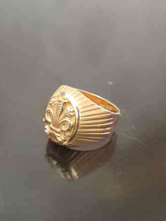 Кольцо, Печатка, Проба 583, Унисекс, Без вставки, Советские (СССР), Б/у Бишкек