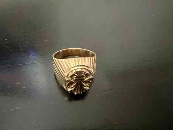 Кольцо, Печатка, Проба 583, Мужские, Без вставки, Советские (СССР), Б/у Бишкек