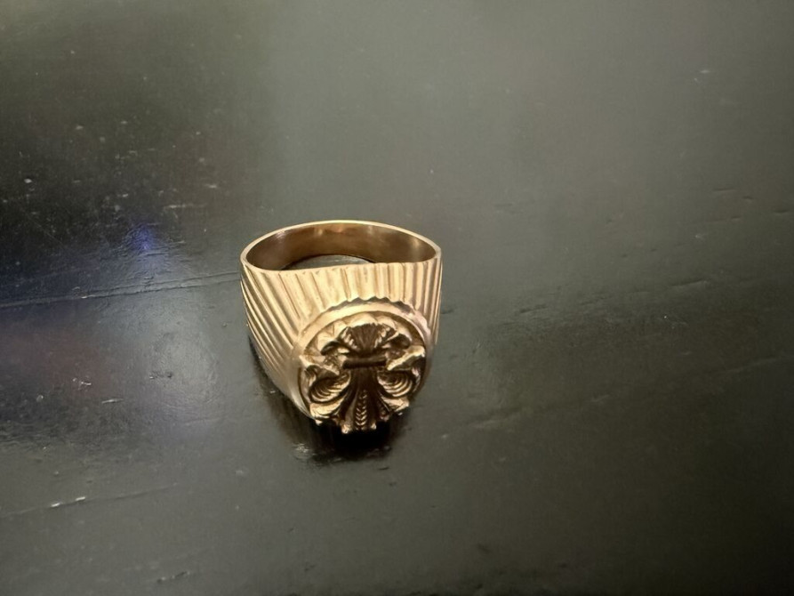 Кольцо, Печатка, Проба 583, Мужские, Без вставки, Советские (СССР), Б/у Бишкек - изображение 1