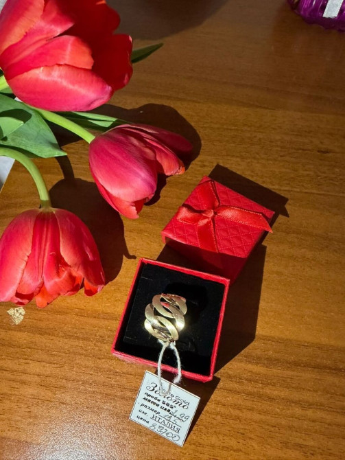 Кольцо, Печатка, Проба 585, Женские, Без вставки, Новый Бишкек - изображение 1