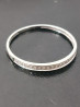 Тонкое кольцо белое золото 585 пр .Россия 18 разм. с дорожкой Бишкек
