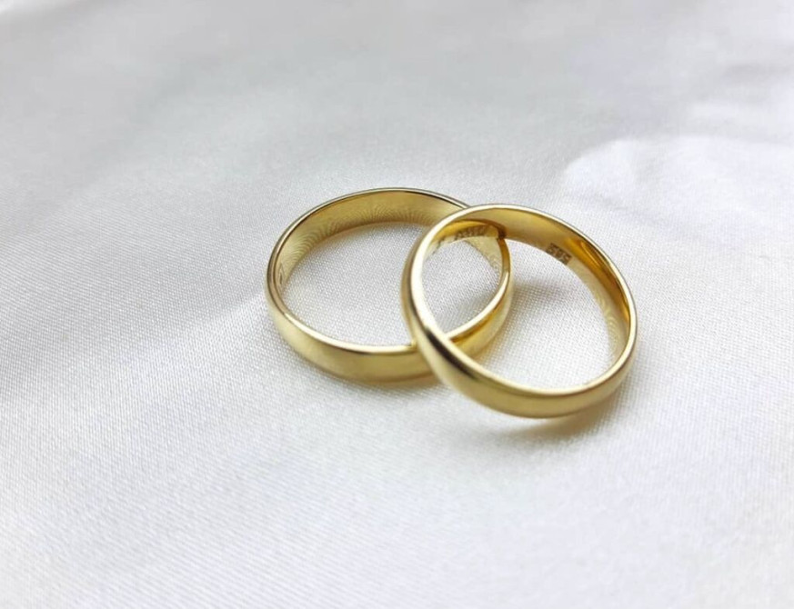 Кольцо, Обручальное, Проба 585, Унисекс, Без вставки, Парный набор, Новый Бишкек - изображение 1