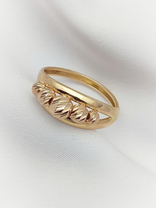 Кольцо, Коктейльное, Проба 585, Женские, Без вставки, Новый Бишкек - изображение 1