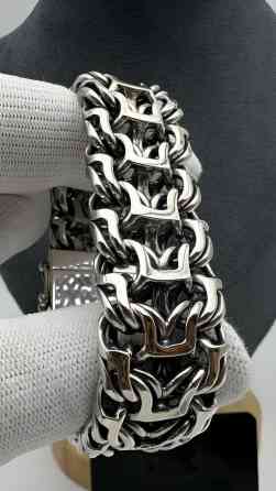 Массивный мужской браслет из Серебра 925 пробы Изготовление под Заказ Бишкек
