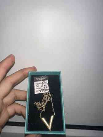 Кулон, Проба 585, Без вставки, Буквы и инициалы Бишкек