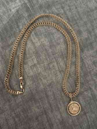 Золотая цепочка с кулоном Длина 55 см Вес 9,7 (цепь) Вес 5 гр (кулон) Бишкек