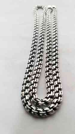 Серебряная цепочка ручной работы с прочным плетением. Идеально Бишкек