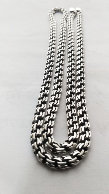 Серебряная цепочка ручной работы с прочным плетением. Идеально Бишкек - изображение 1