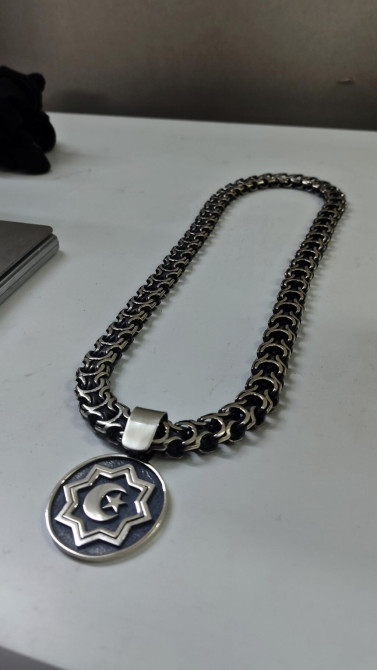 Цепь Рамзес 200 грамм Серебро 925 проба Ювелир. Ювелирные изделия Бишкек - изображение 1