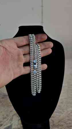 Серебряная цепочка кубинского плетения Ручная работа Делаю на Заказ Бишкек