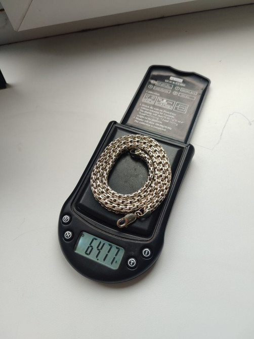 Цепь плетение Рамзес Серебро 925 проба Ручная работа Изготовление под Бишкек - изображение 1