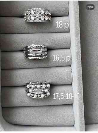 Кольца с муассанитом и фианитами, серебро 925 - Новое поступление Бишкек
