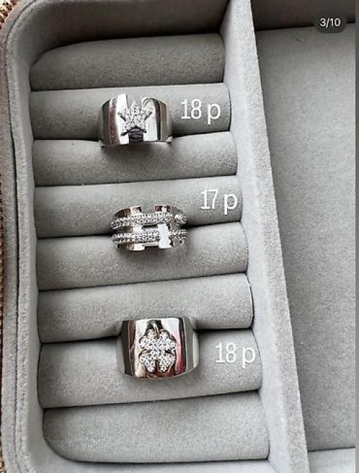 Кольца с муассанитом и фианитами, серебро 925 - Новое поступление Бишкек - изображение 14