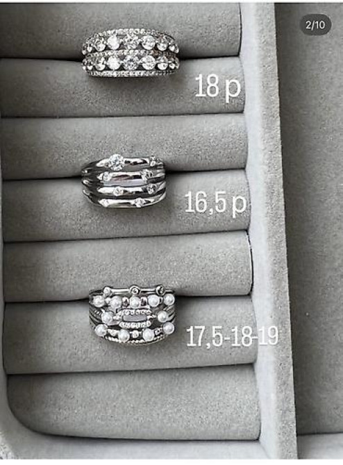 Кольца с муассанитом и фианитами, серебро 925 - Новое поступление Бишкек - изображение 23