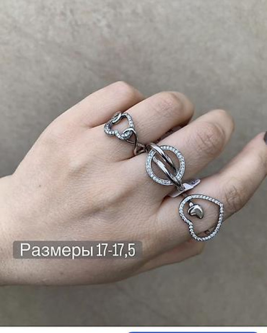 Кольца с муассанитом и фианитами, серебро 925 - Новое поступление Бишкек - изображение 21