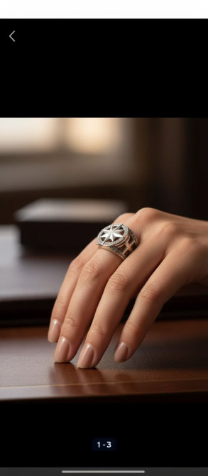 Кольцо, Проба 925, Мужские, Без вставки, Новый Бишкек - изображение 1