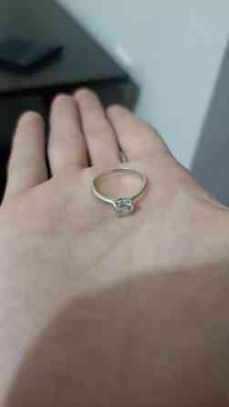 Кольцо с одиночным камнем (фианит) ВЮВЮ 925 - Металл: белый металл Бишкек