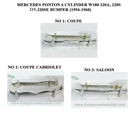 Mercedes Ponton 6-cylinder W180 220A, 220S, 220SE (1954-1960) and 219 (from 1957) Джалал-Абад