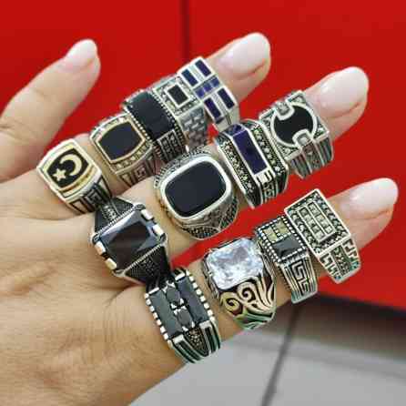 Новая коллекция Мужские кольцы Серебро с марказидами 925 пробы Бишкек