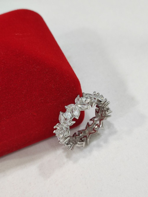 Кольцо, Коктейльное, Проба 925, Женские, Фианит, Новый Бишкек - сүрөт 1