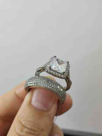 Кольцо 2в1 Серебро 925 пробы Есть доставка по городу и регионы Бишкек