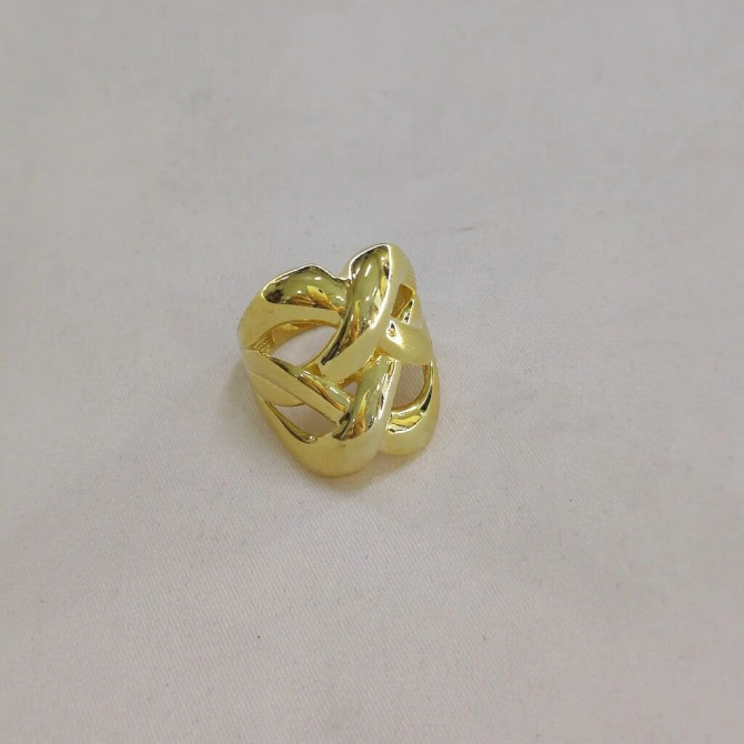 Новая коллекция Италия Серебряный кольцо Серебро напыление жёлтое Бишкек - изображение 1