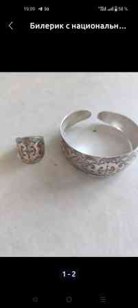 Серьги серебро с золотым покрытием вес 7,3 гр. 5000 сом, запонки и Бишкек