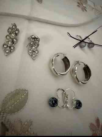 Серьги Серебро. По 1000 сом. ( зачеркнутые проданы) Все серьги с Бишкек