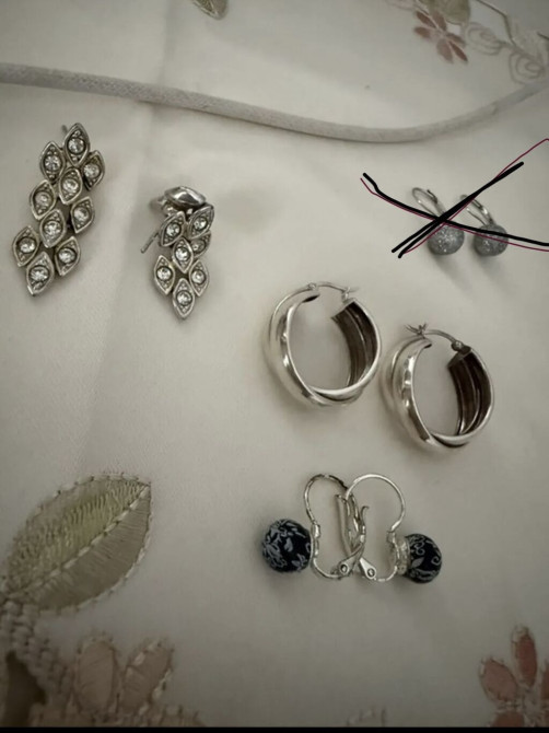 Серьги Серебро. По 1000 сом. ( зачеркнутые проданы) Все серьги с Бишкек - изображение 1