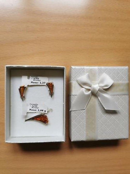 Серебряные серьги, Проба 925, Янтарь, Женские, Новый Бишкек - изображение 21