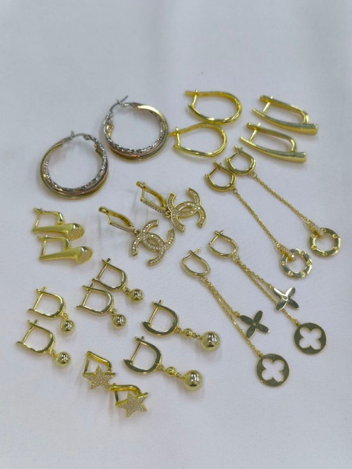 Серебряные серьги, Проба 925, Женские, Новый Бишкек - изображение 1