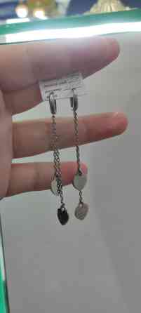 Серебряный Серьги под Тиффани Серебро 925 пробы Дизайн Италия Цена Бишкек