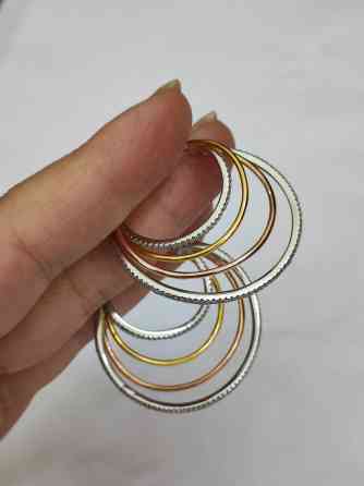 Серебряный Серьги Конго Дизайн Италия Серебро напыление золото 925 Бишкек