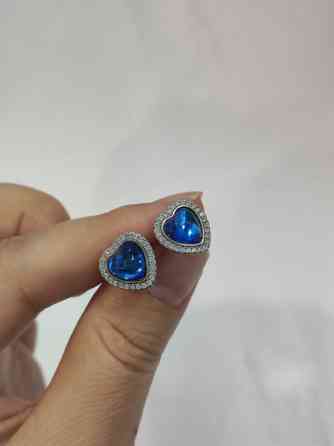 Серебряный Серьги на гвоздиках Серебро 925 пробы Дизайн Италия Цена Бишкек