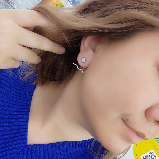 Серебряные серьги, Проба 925, Женские, Новый Бишкек - изображение 1