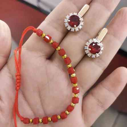 Серьги + Браслет Серебро с напылением золото 925/ пробы размеры Бишкек