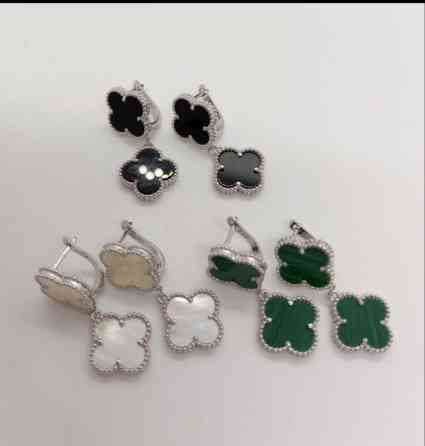 Серебро Италия Ванклиф Серебряные Серьги Цена за 1шт 2500сом Есть Бишкек