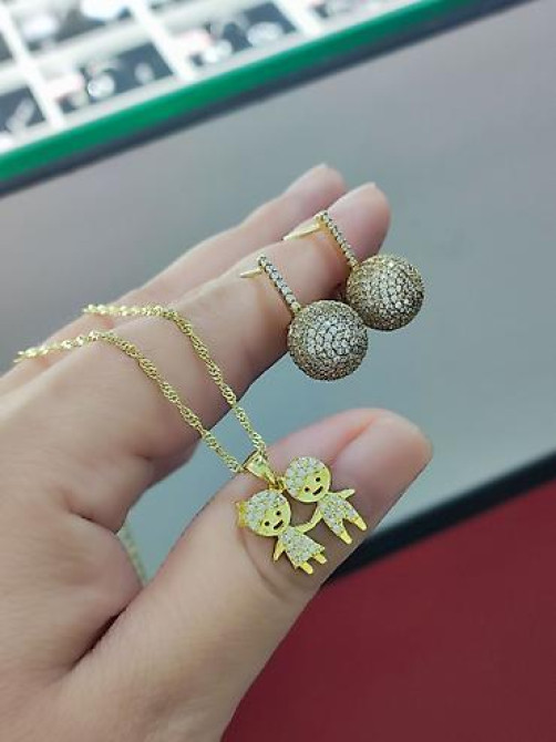 Серебро Италия Серебряный Серьги+ Цепочка с подвеской Цена 4500сом Бишкек - изображение 5