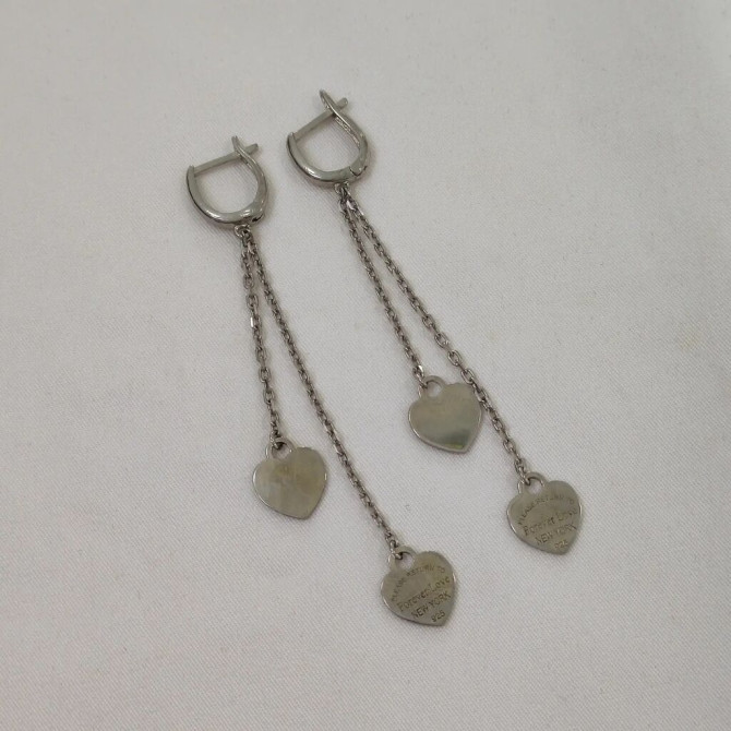 Серебряные серьги, Проба 925, Женские, Новый Бишкек - изображение 1