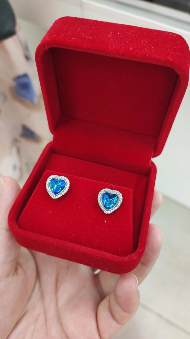 Серебряные серьги, Проба 925, Женские, Новый Бишкек - изображение 1