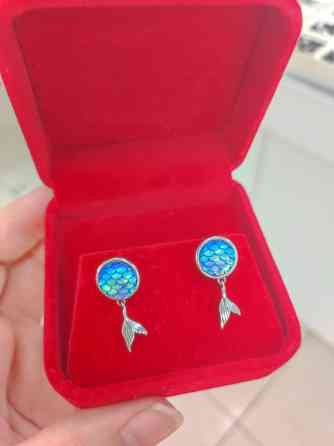 Серебряные серьги, Проба 925, Женские, Новый Бишкек