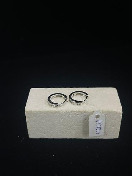 Элегантные серьги-кольца серебристого цвета, украшенные россыпью Бишкек - изображение 47